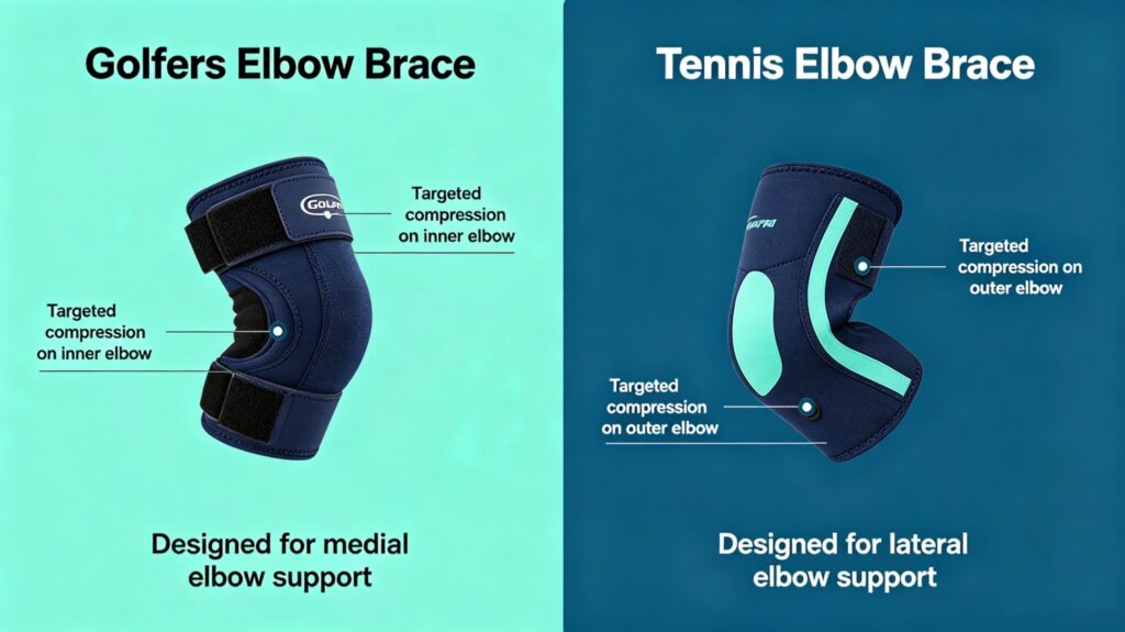 Golfers Elbow Brace Vs Tennis Elbow Brace